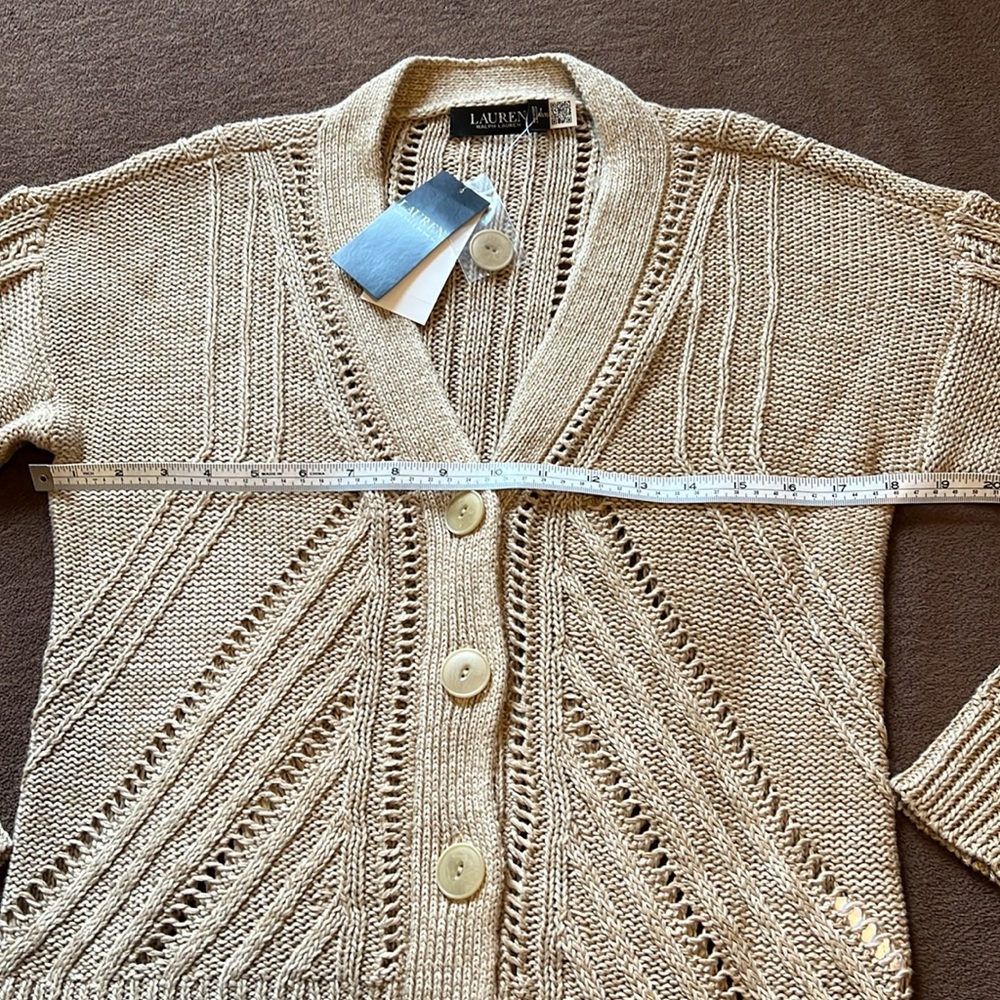 NWT Beautiful Lauren Ralph Lauren Cardigan - Picture 6 of 8